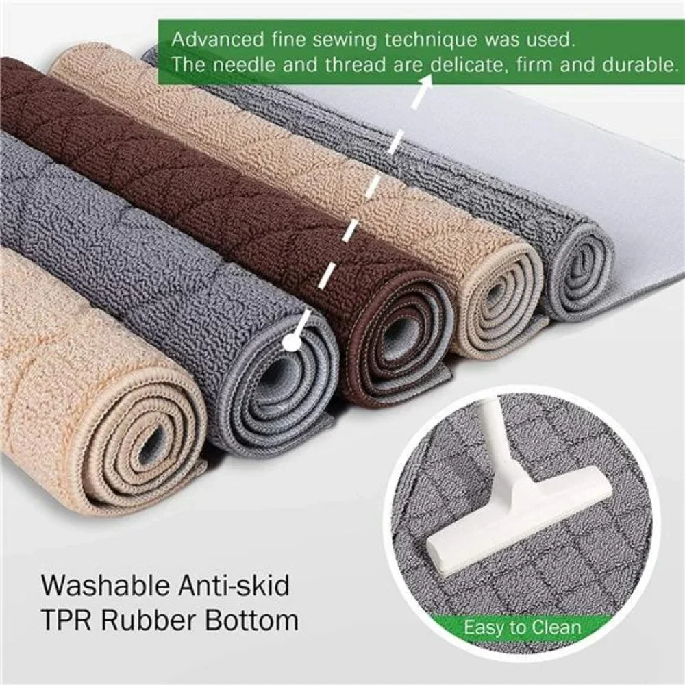 20x32, Non-Slip Absorbent Resist Dirt Door Mats, Machine Washable, Grey